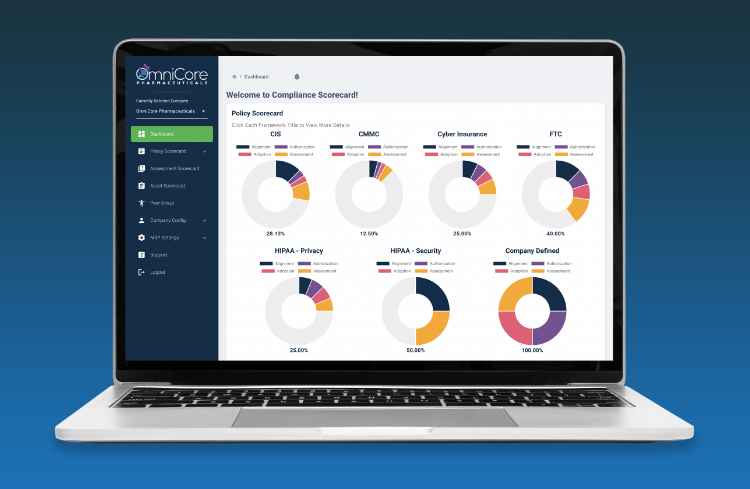 Laptop w/ Compliance Scorecard