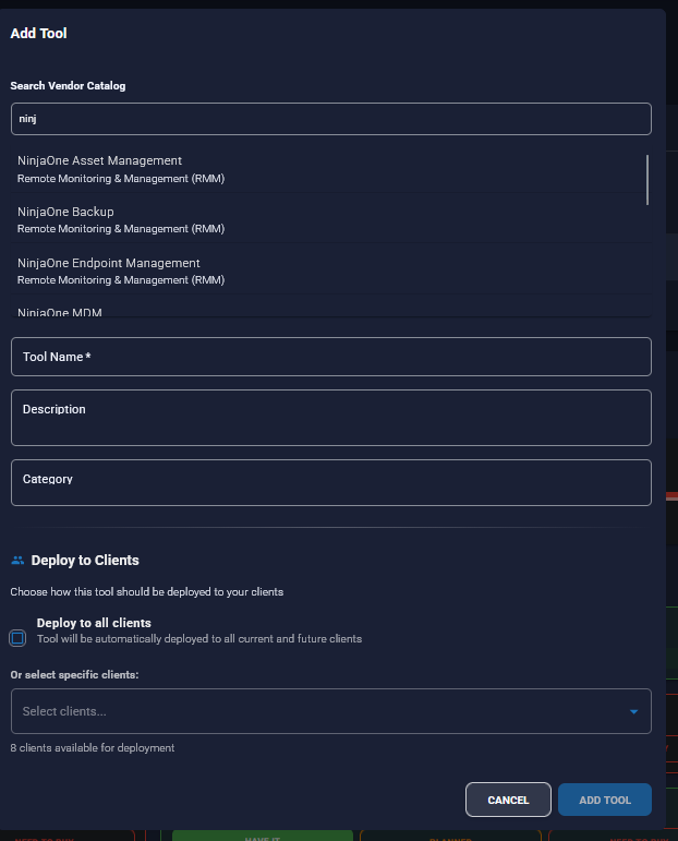 Security tool detail page with framework mappings
